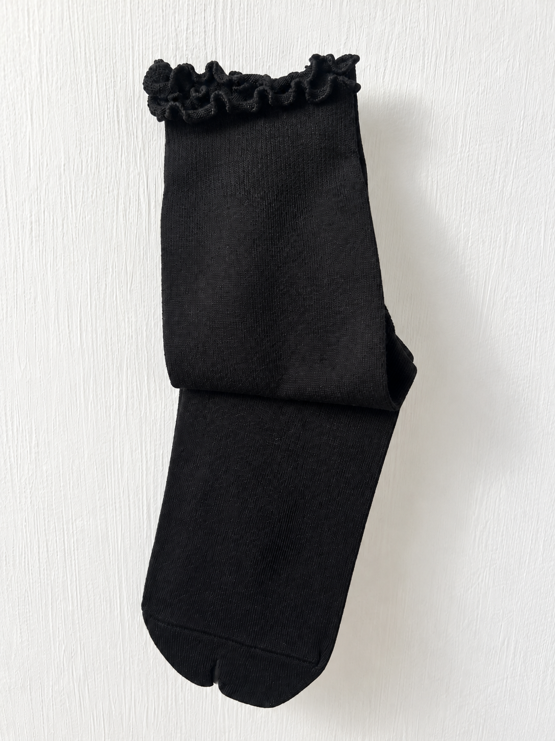 Black Ruffle Yoga Socks